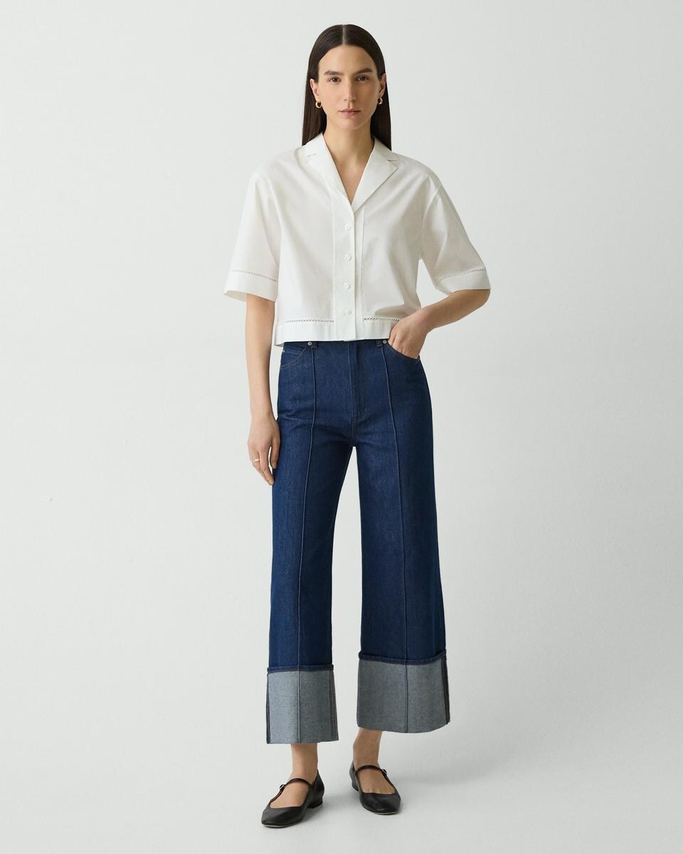 Cuffed Pant in Relaxed Denim