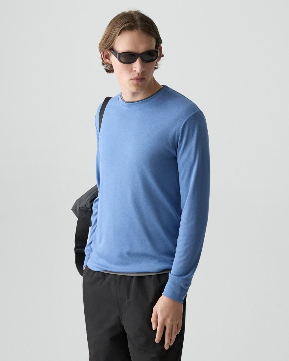 Essential Long-Sleeve Tee in Anemone Modal Jersey