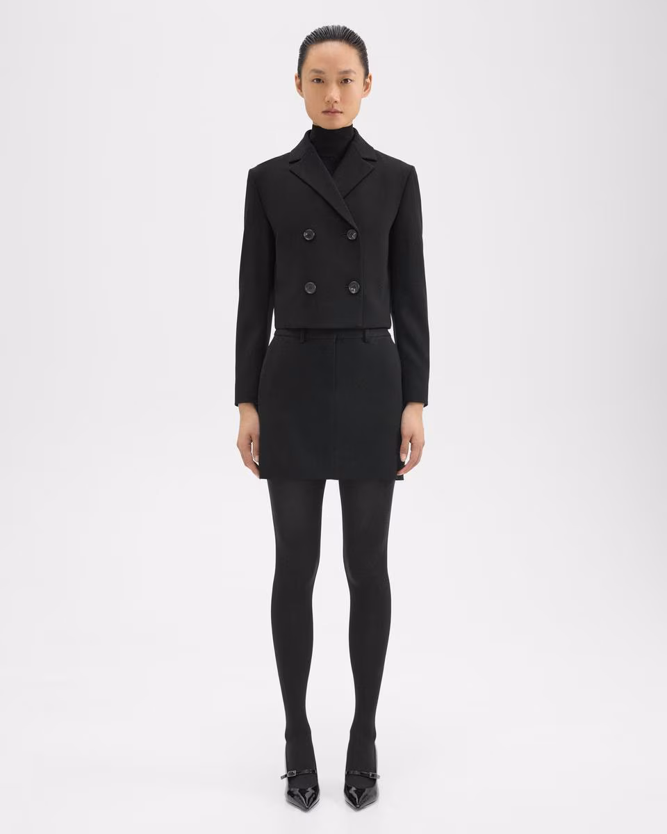 Mini Trouser Skirt in Admiral Crepe