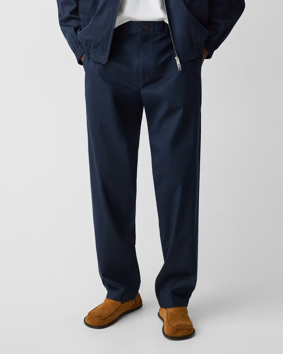 Straight Pant in Cotton-Blend Twill