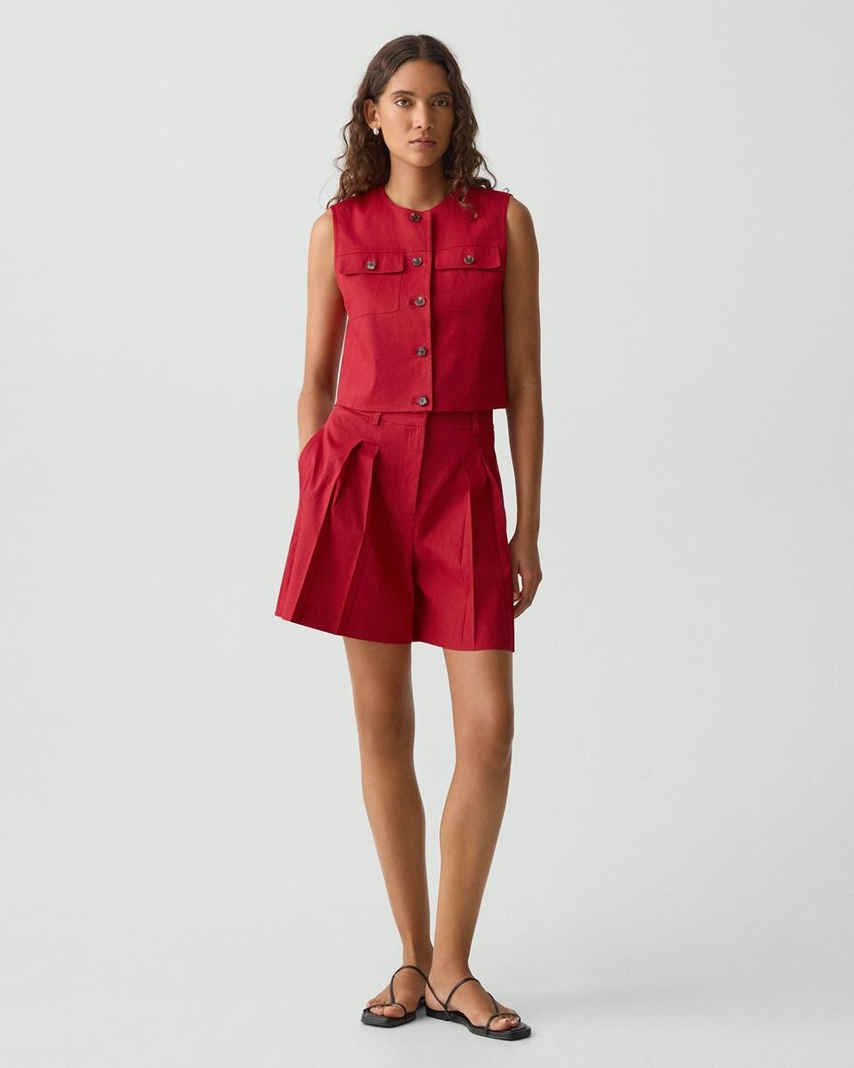 Trucker Vest in Good Linen