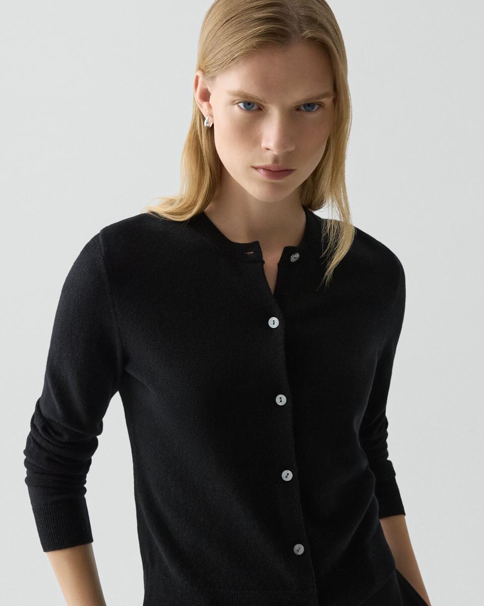 Crewneck Cardigan in Cashmere