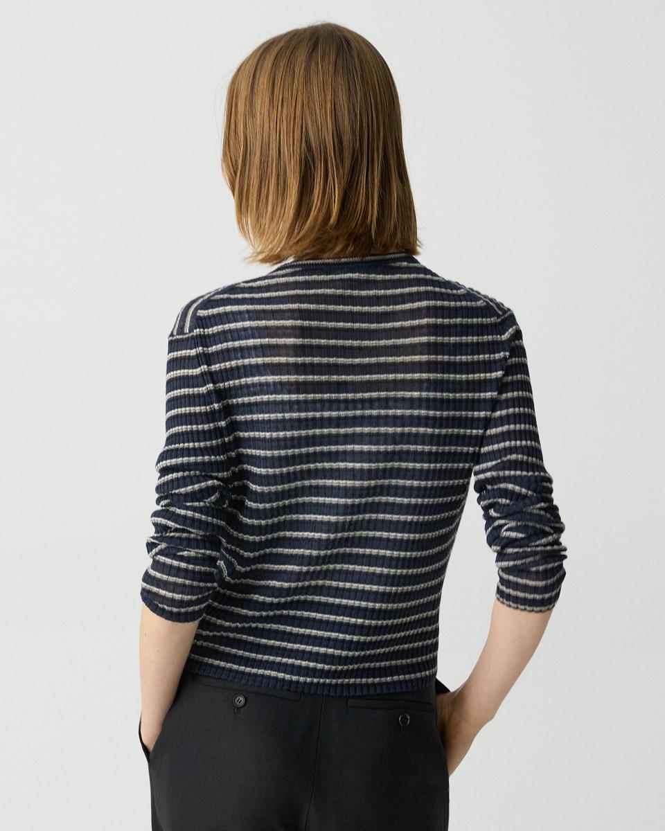 Cropped Cardigan in Linen-Blend