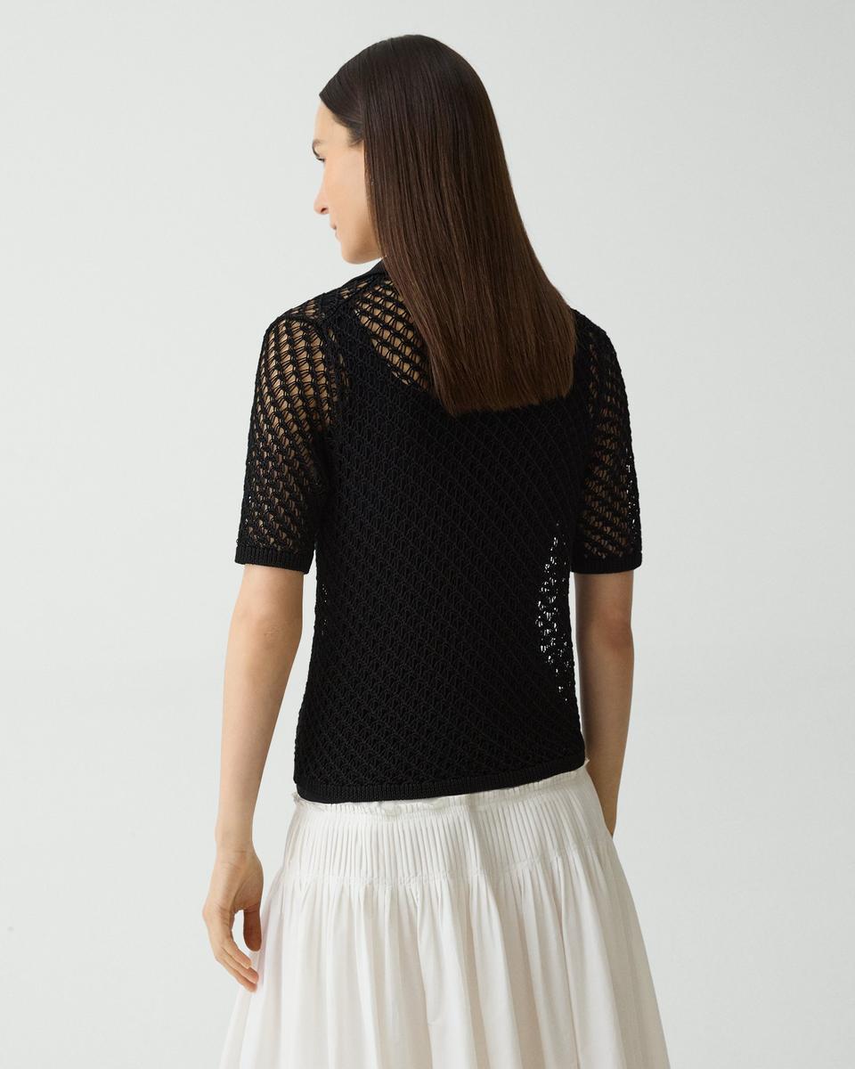 Short-Sleeve Camp Shirt in Sheen Cotton