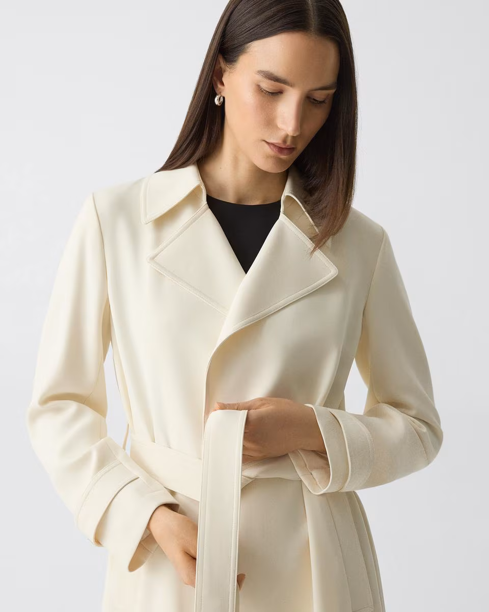 Oaklane Trench Coat in Admiral Crepe