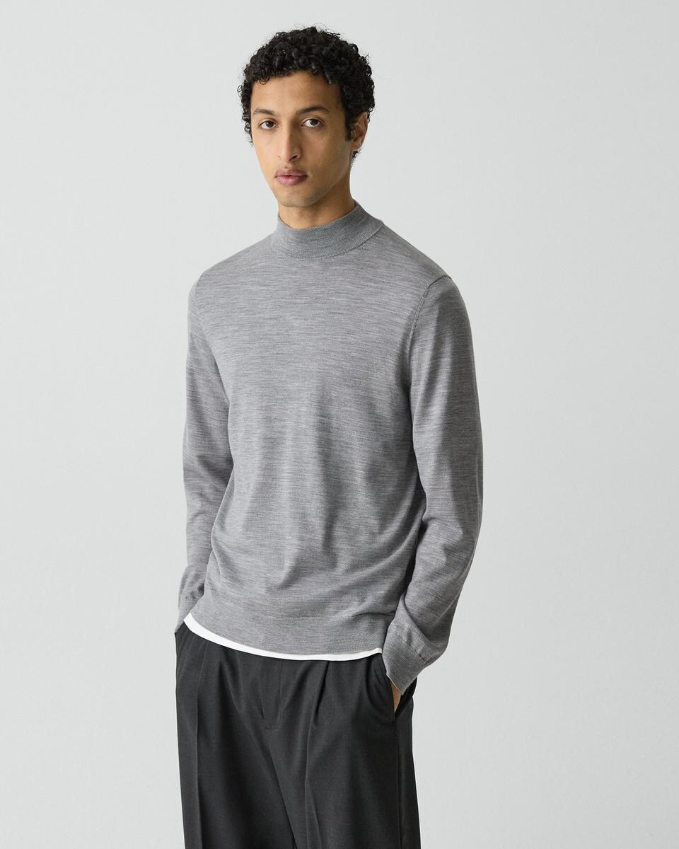 Mock Neck Sweater in Regal Wool
