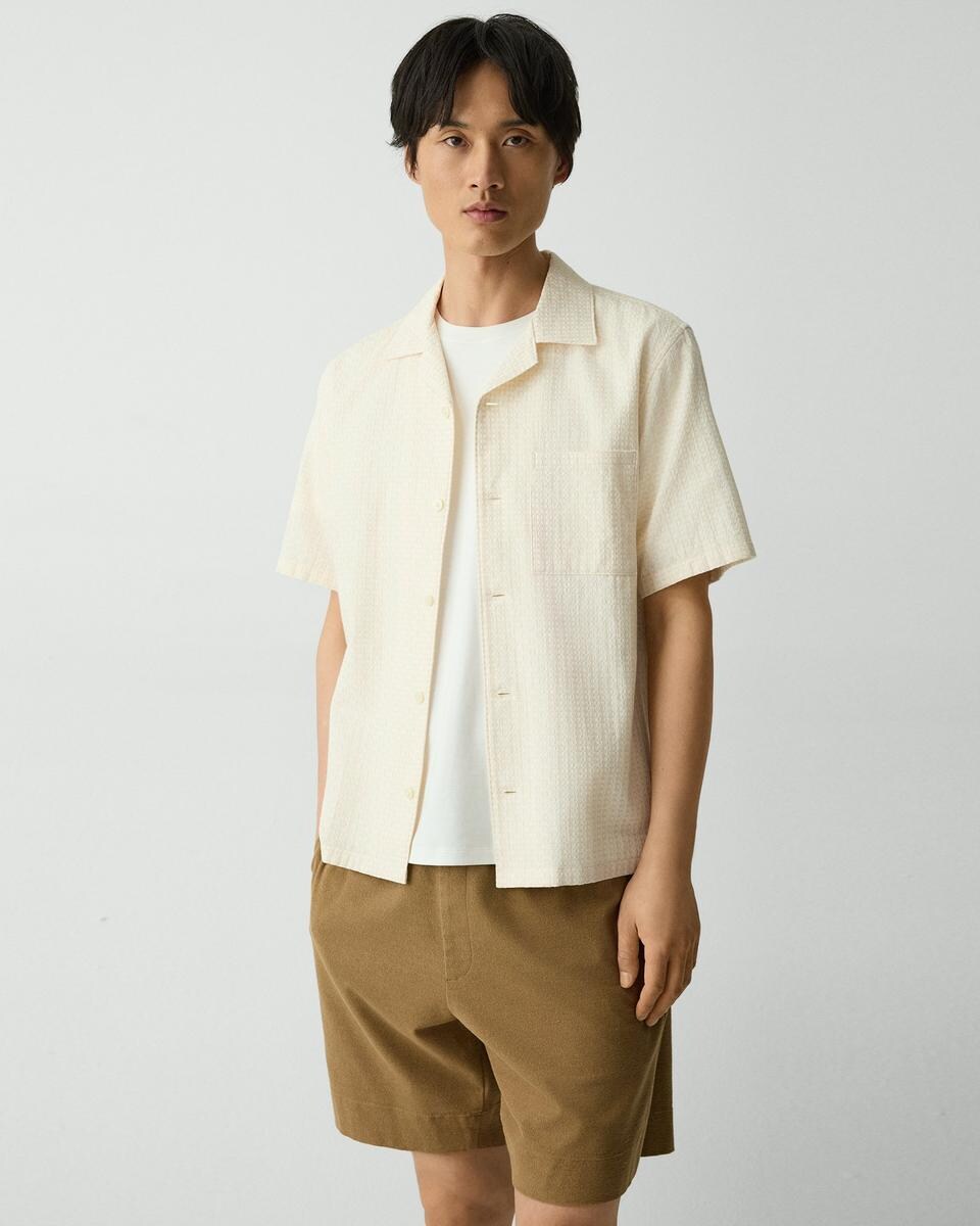 Noll Camp Shirt in Geometric Cotton