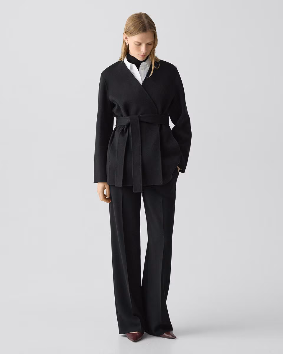 Cardigan Jacket in Double-Face Wool-Cashmere