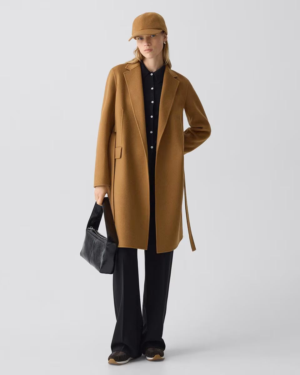 Belted Coat in Double-Face Wool-Cashmere