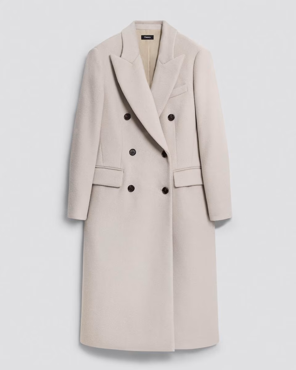 Double-Breasted Peacoat in Plush Melton