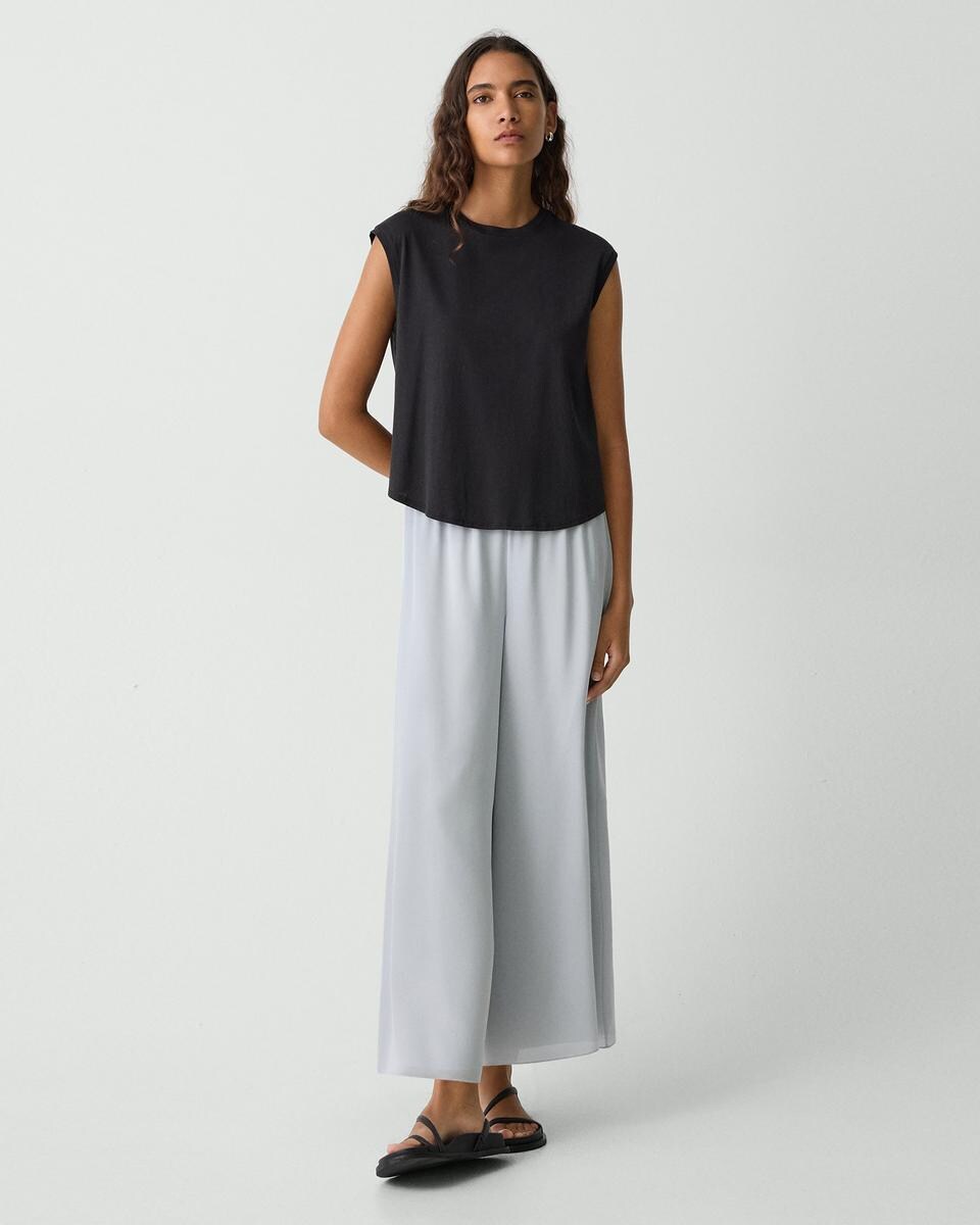 Shirttail Tank Top in Cotton