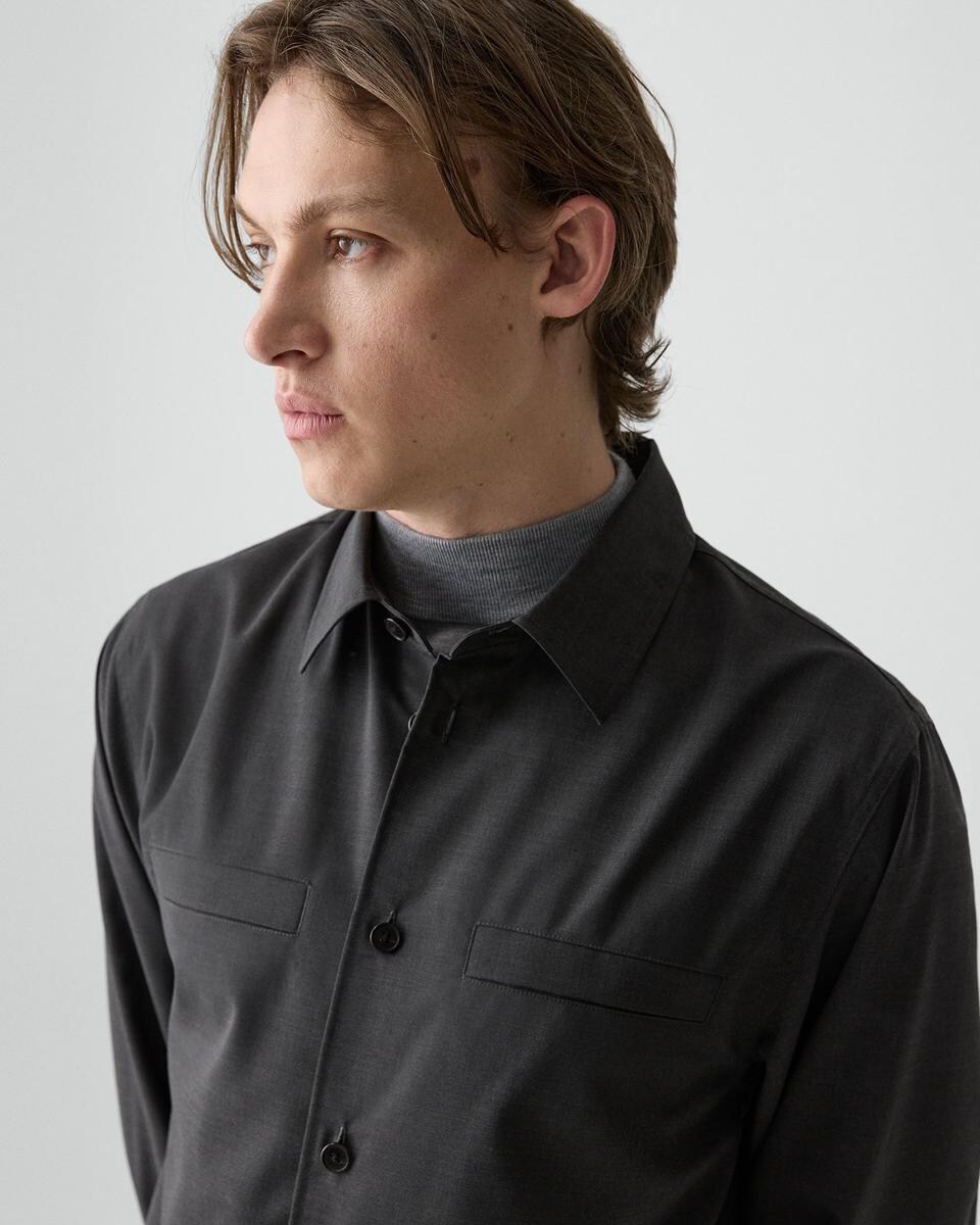 Utility Overshirt in Motion Wool