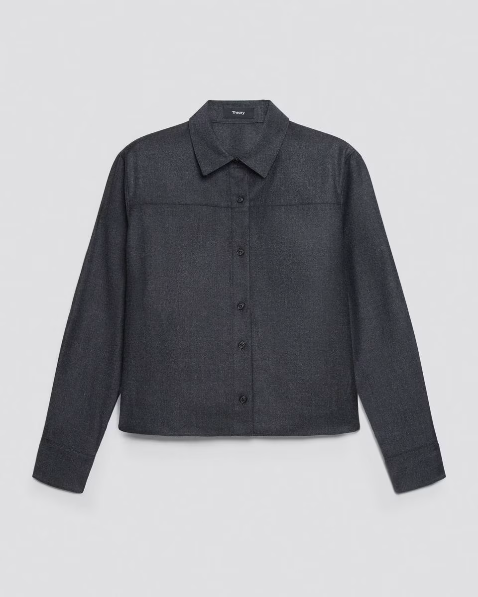 Boxy Shirt in Sleek Flannel