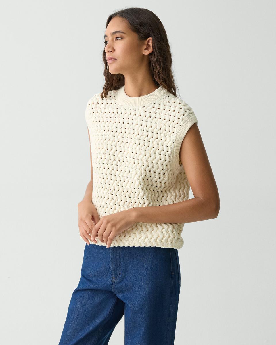 Sweater Vest in Rounded Cotton