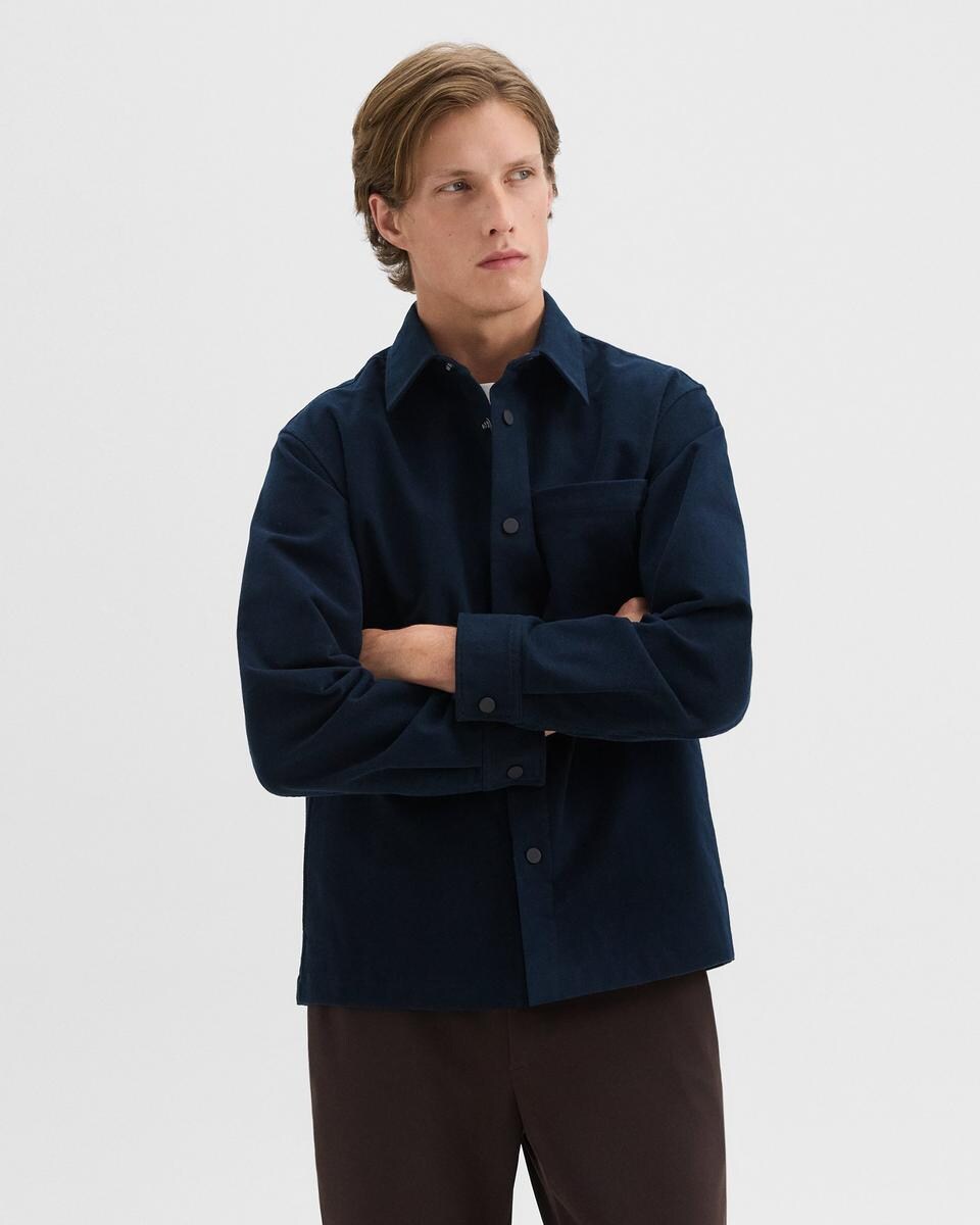 Shirt Jacket in Moleskin Twill