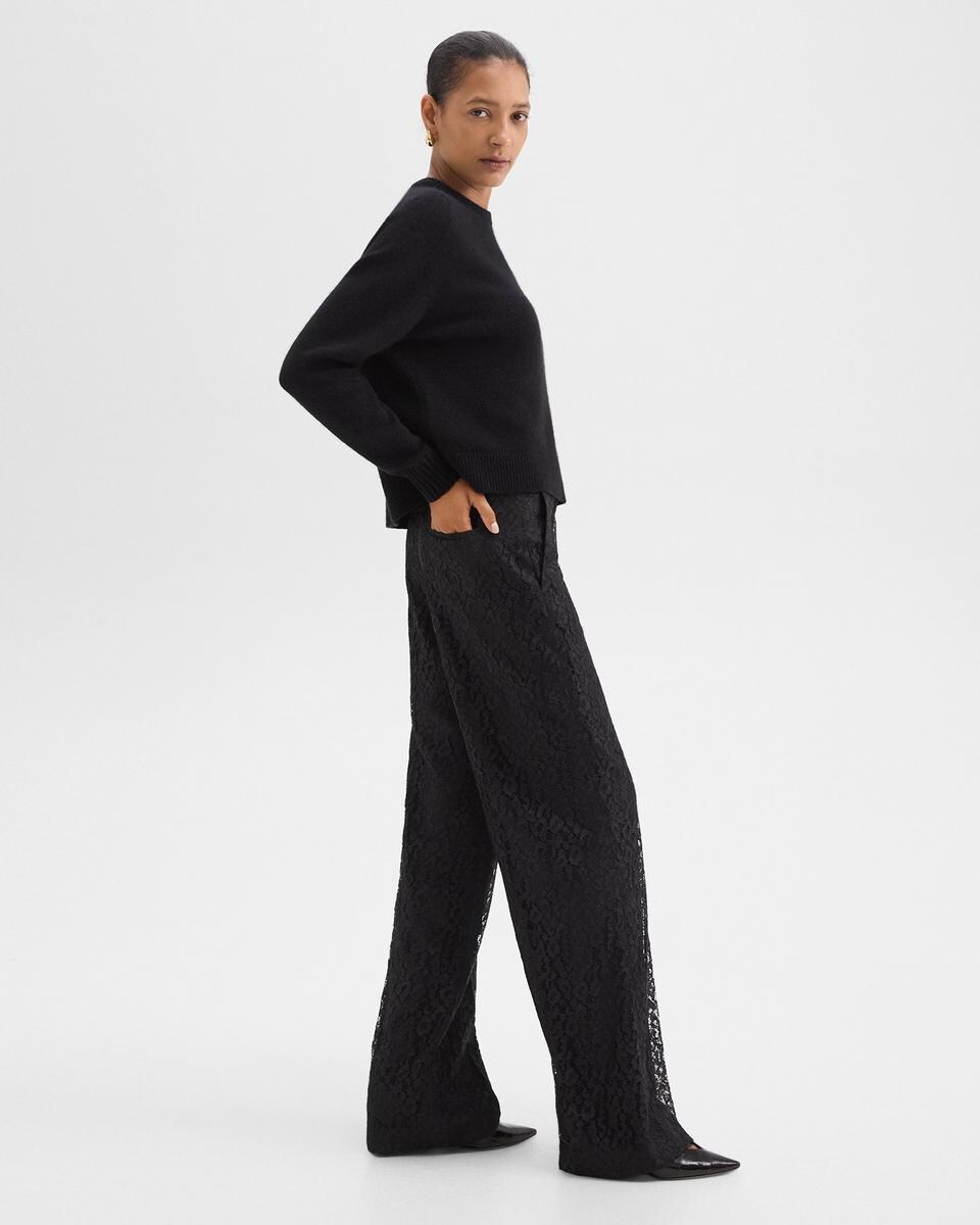 Tailored Pant in Leopard Lace