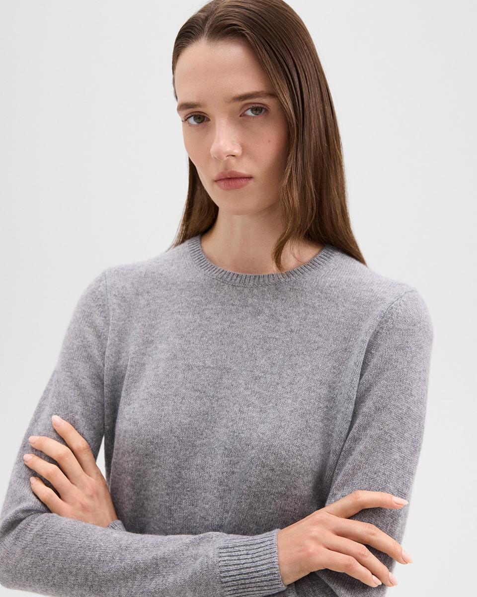 Crewneck Sweater in Feather Cashmere