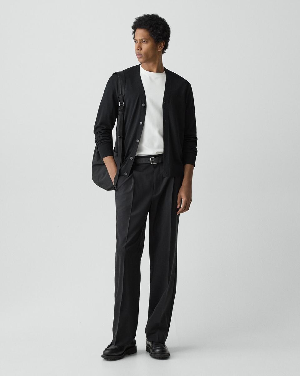 V-Neck Cardigan in Regal Wool