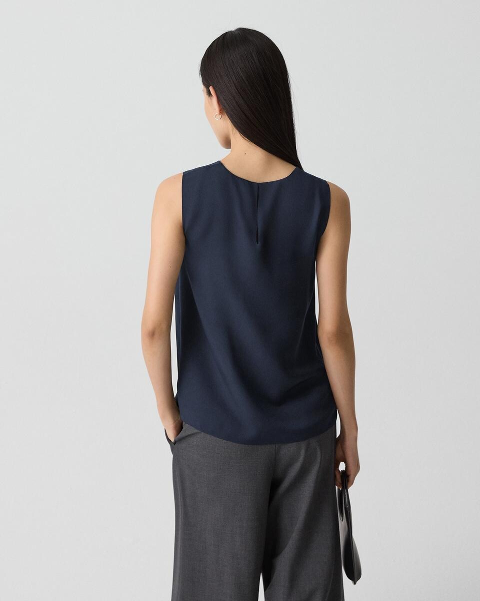 Shell Top in Silk Georgette