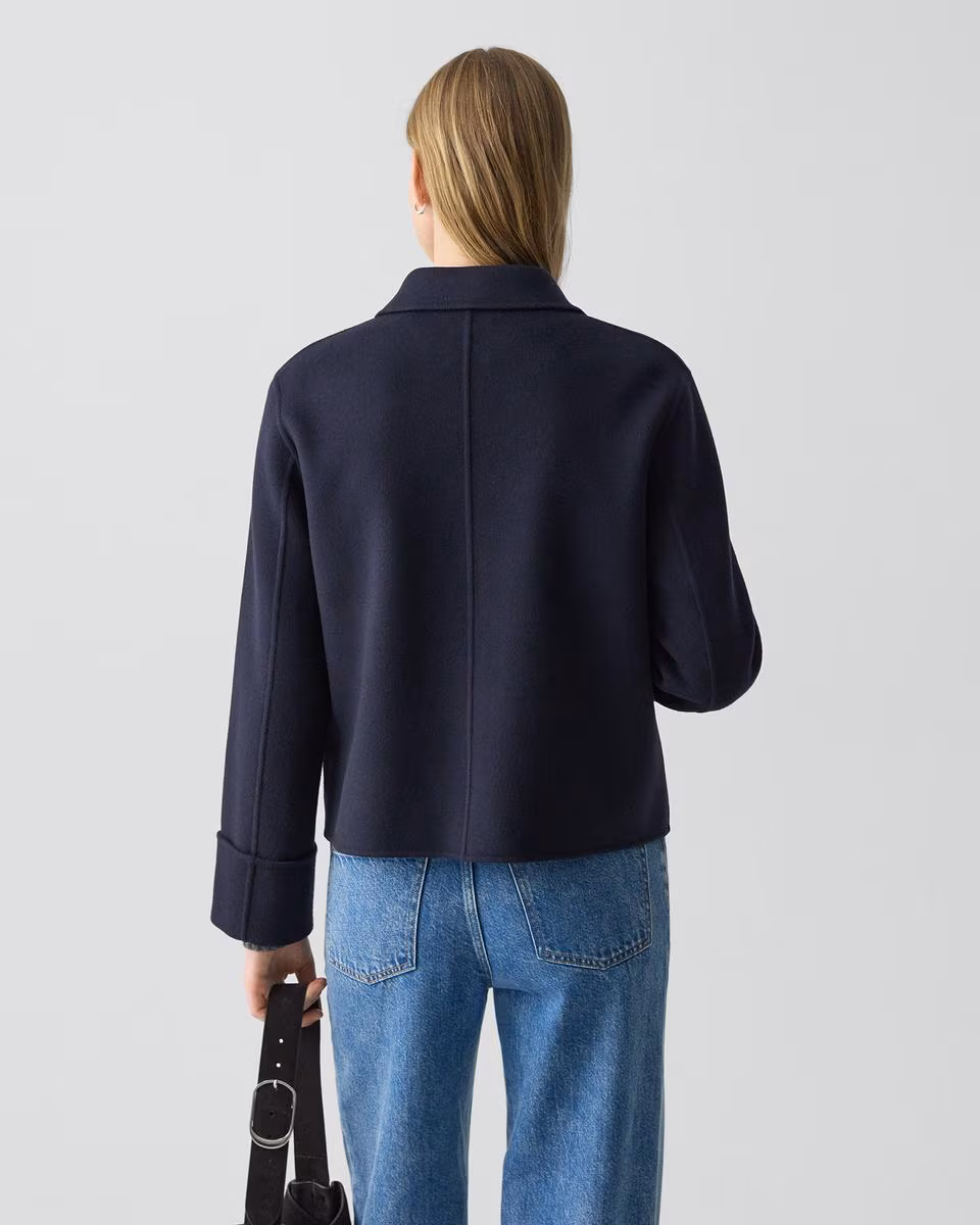 Boxy Cuff Jacket in Double-Face Wool-Cashmere