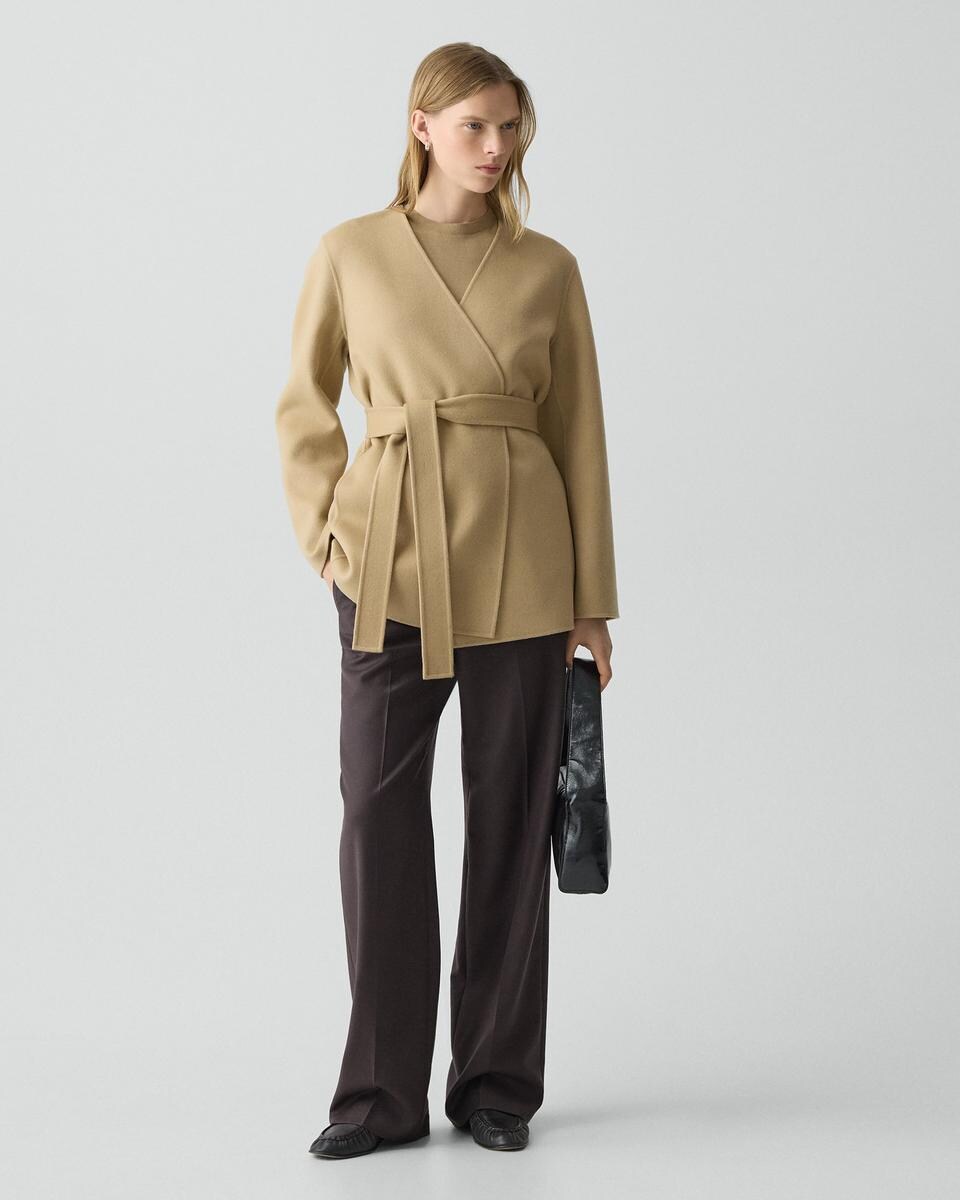 Cardigan Jacket in Double-Face Wool-Cashmere