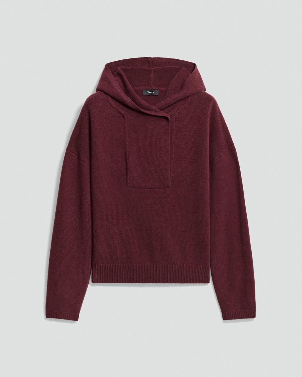 Oversized Hoodie in Felted Wool-Cashmere