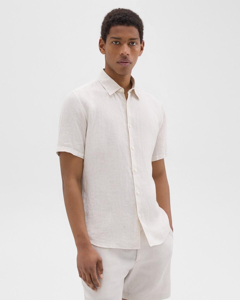 Irving Short-Sleeve Shirt in Relaxed Linen