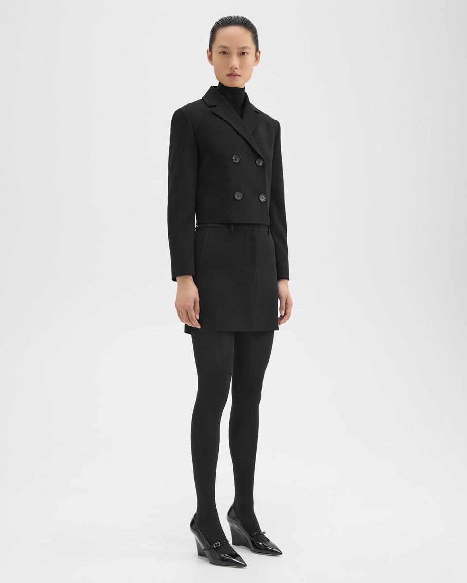 Mini Trouser Skirt in Admiral Crepe