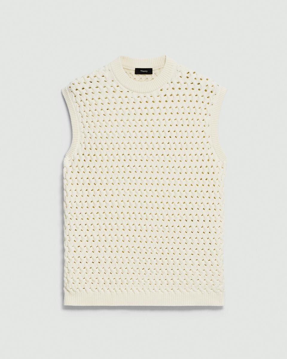 Sweater Vest in Rounded Cotton