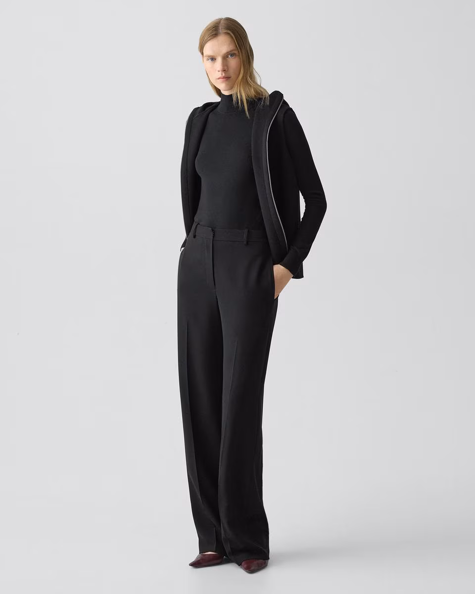 Straight Pant, 29'' in Admiral Crepe