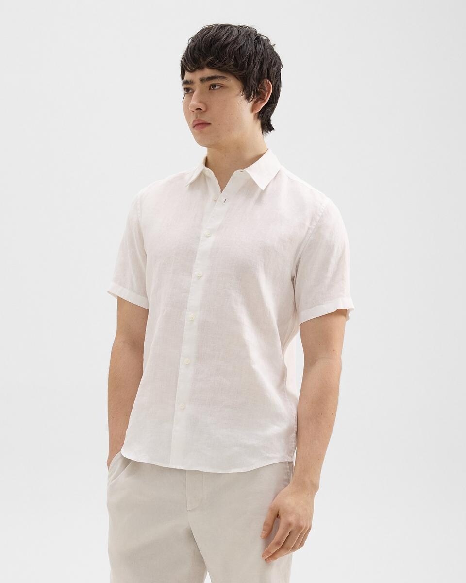 Irving Short-Sleeve Shirt in Relaxed Linen