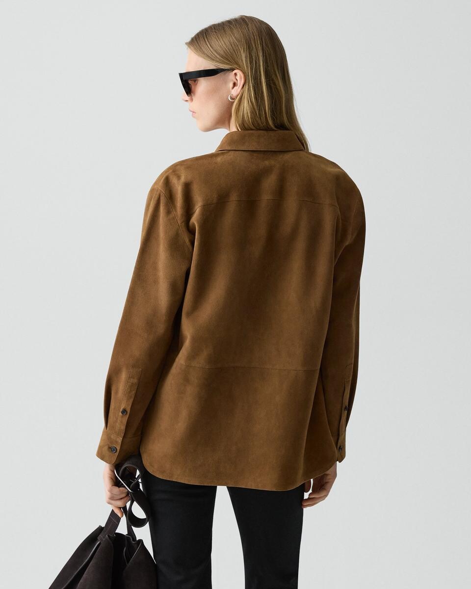 Classic Menswear Shirt in Suede
