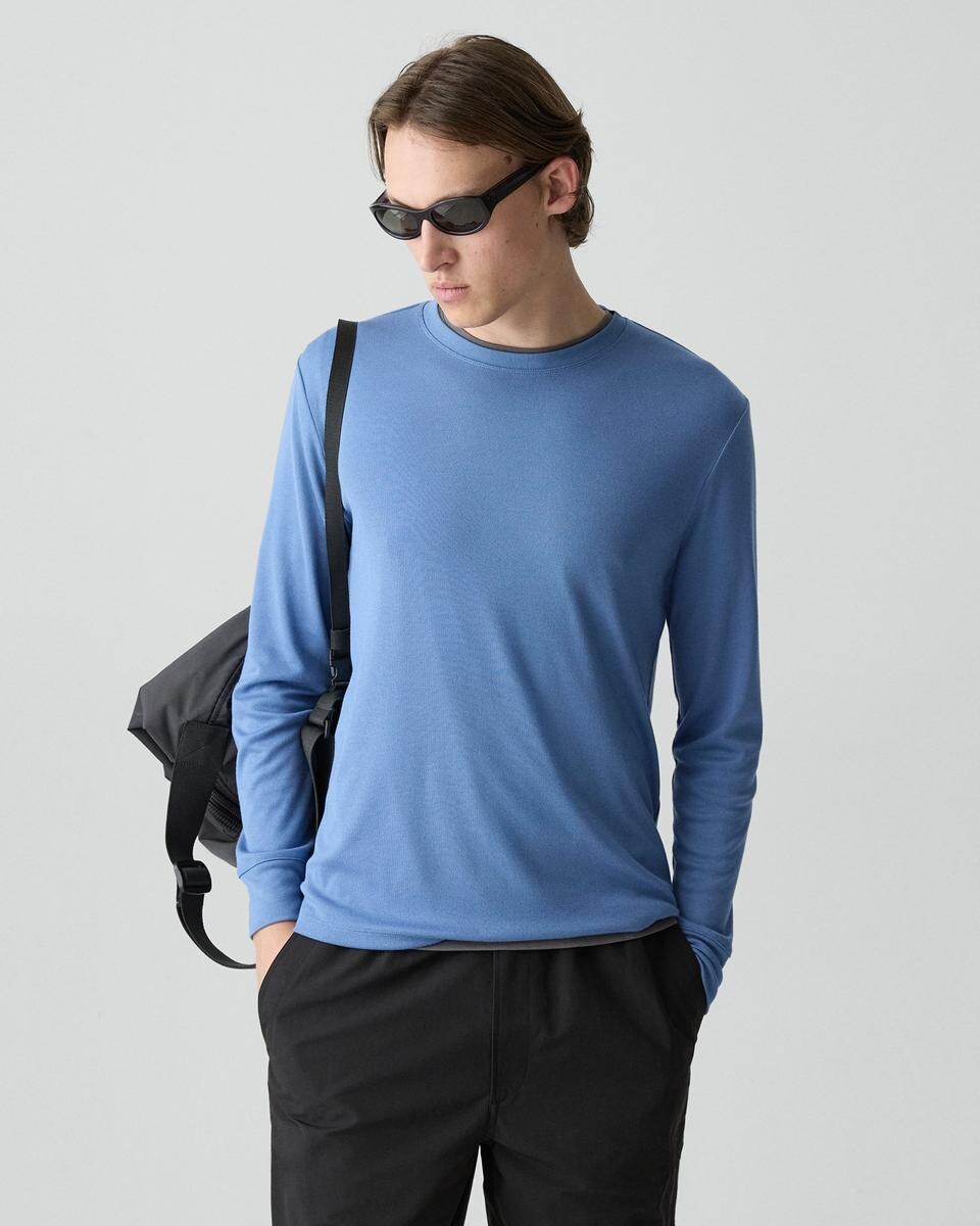 Essential Long-Sleeve Tee in Anemone Modal Jersey