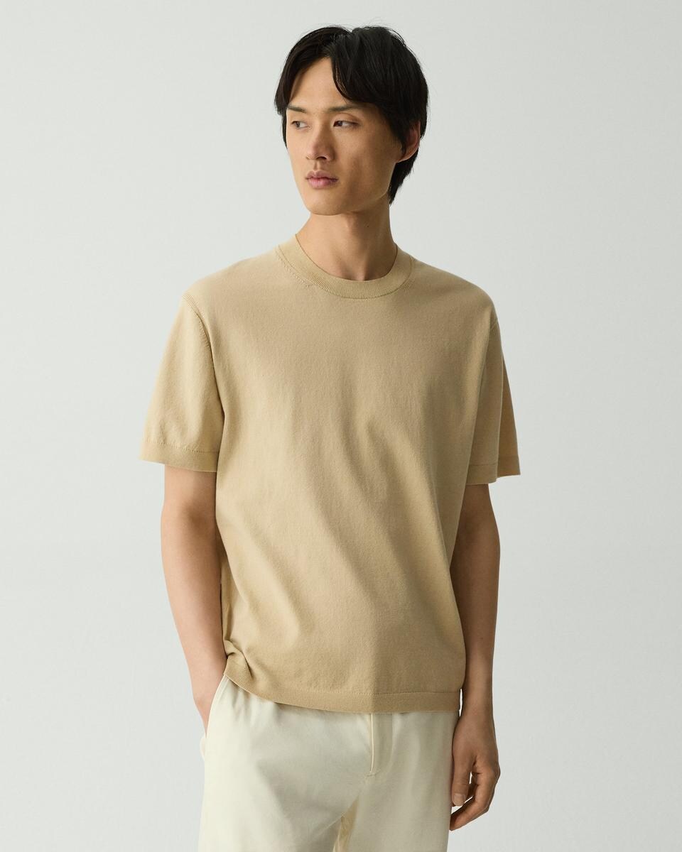 Relaxed Crewneck Tee in Cotton Light Twist