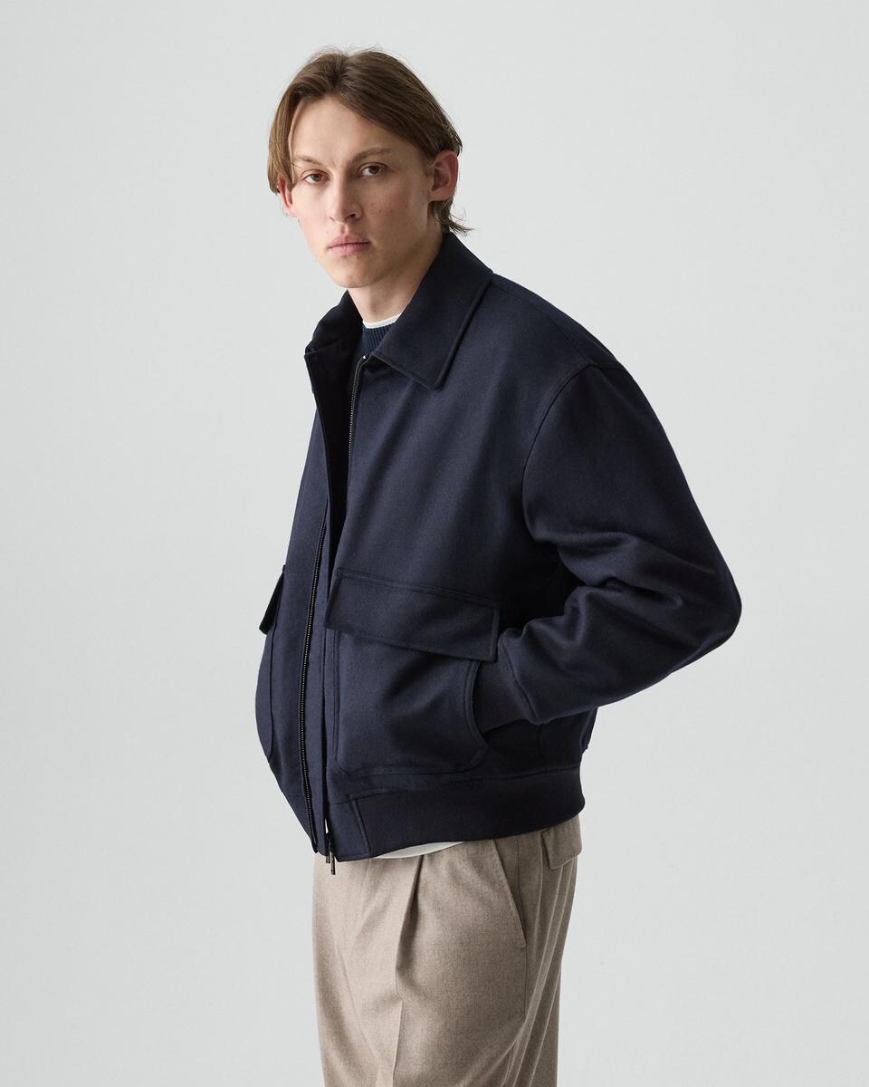 Modern Aviator Jacket in Dapper Wool