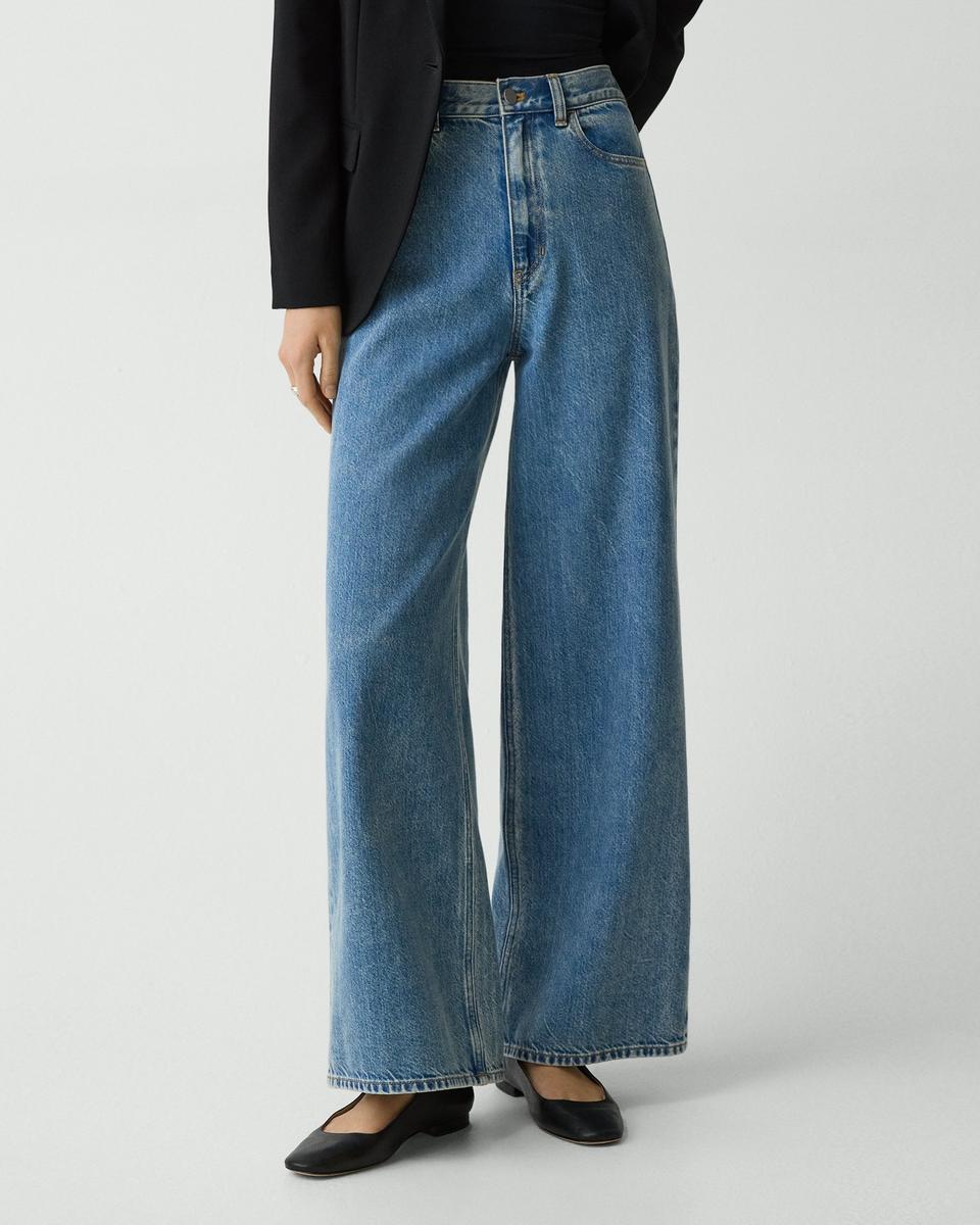 High-Waisted Wide-Leg Pant in Relaxed Denim