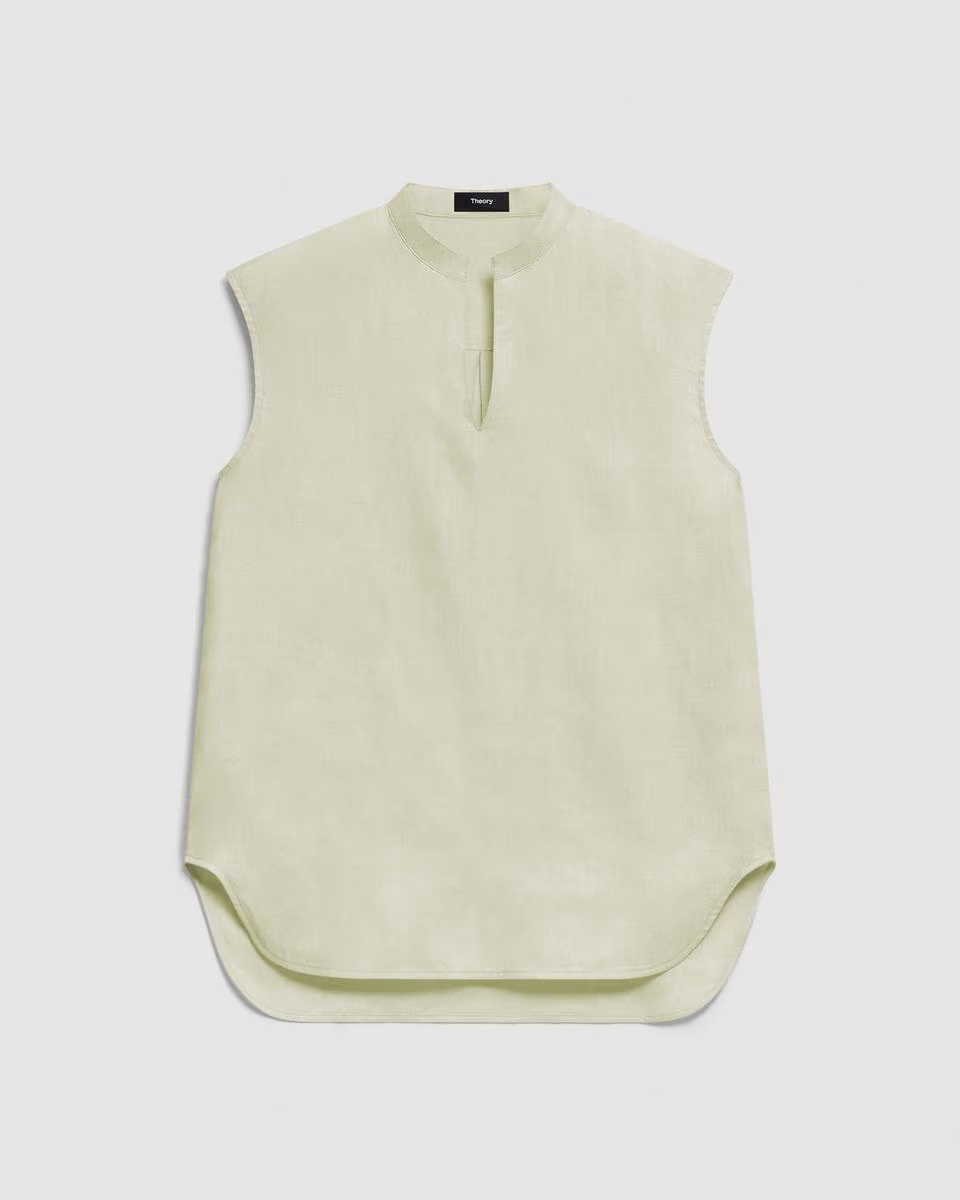 Boxy Tunic Top in Relaxed Linen