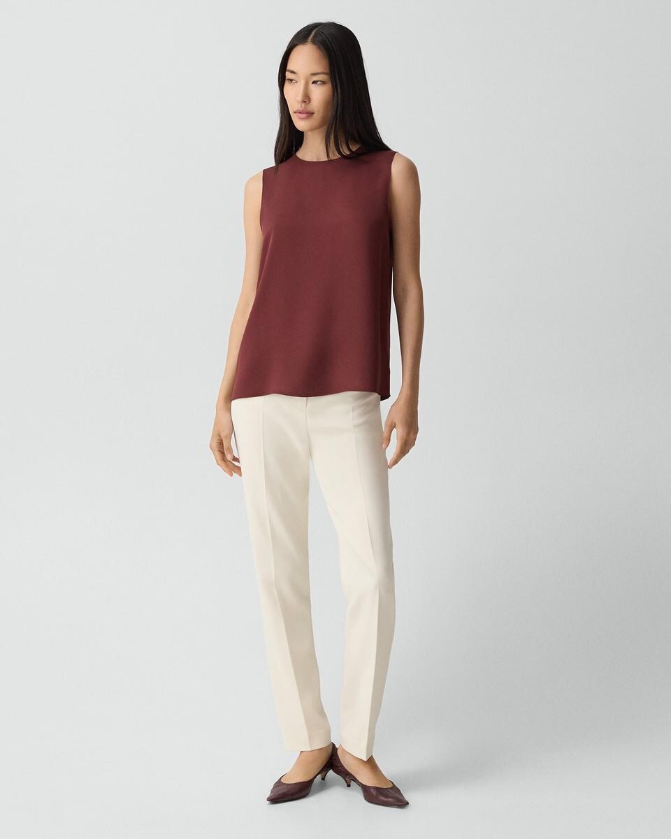 Shell Top in Silk Georgette