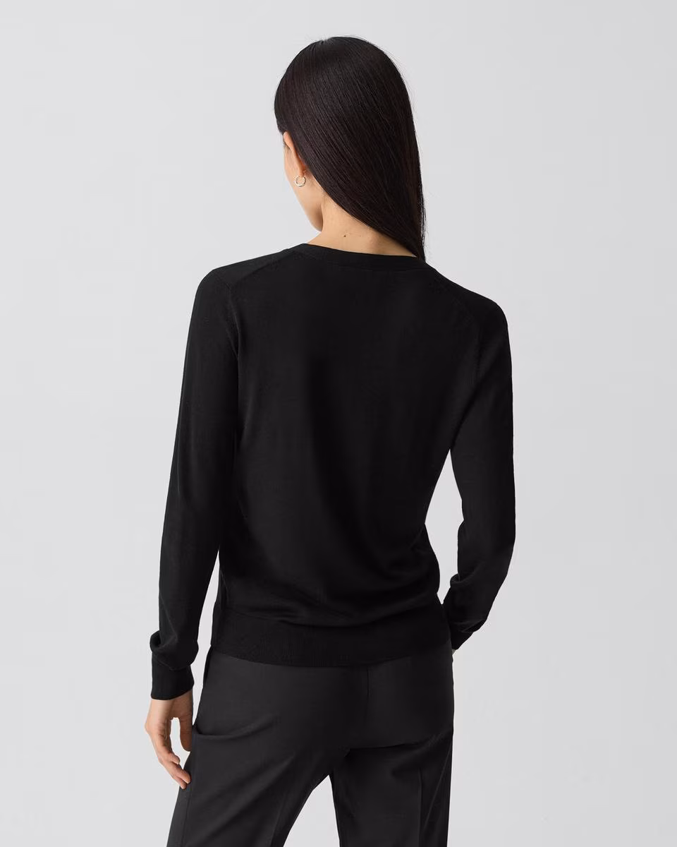 V-Neck Cardigan in Regal Wool