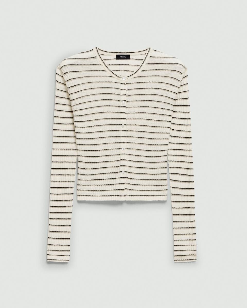 Cropped Cardigan in Linen-Blend