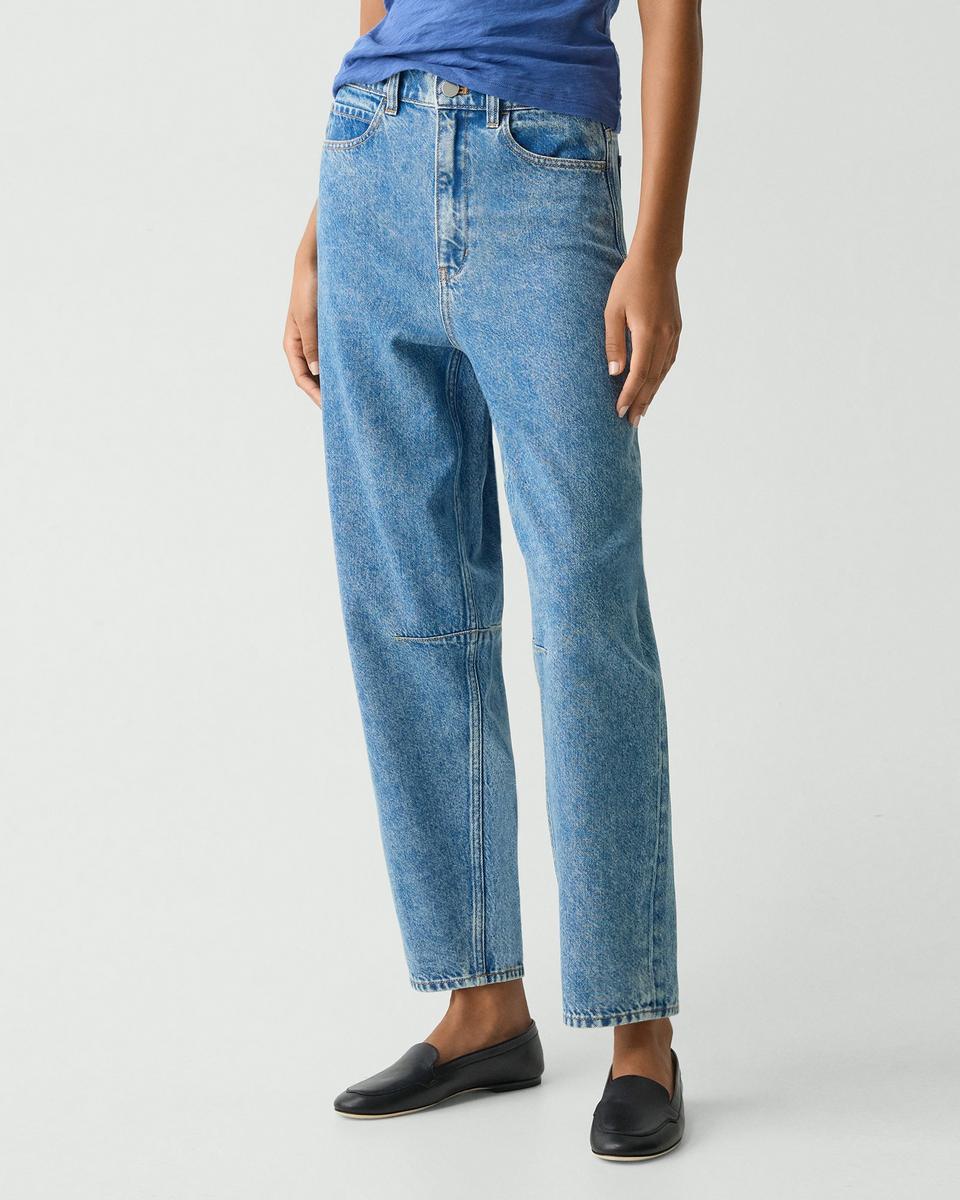 Cropped Barrel Pant in Relaxed Denim
