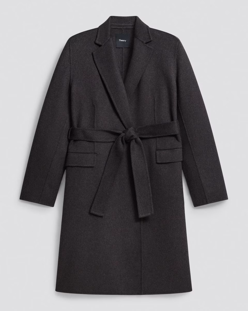 Belted Coat in Double-Face Wool-Cashmere