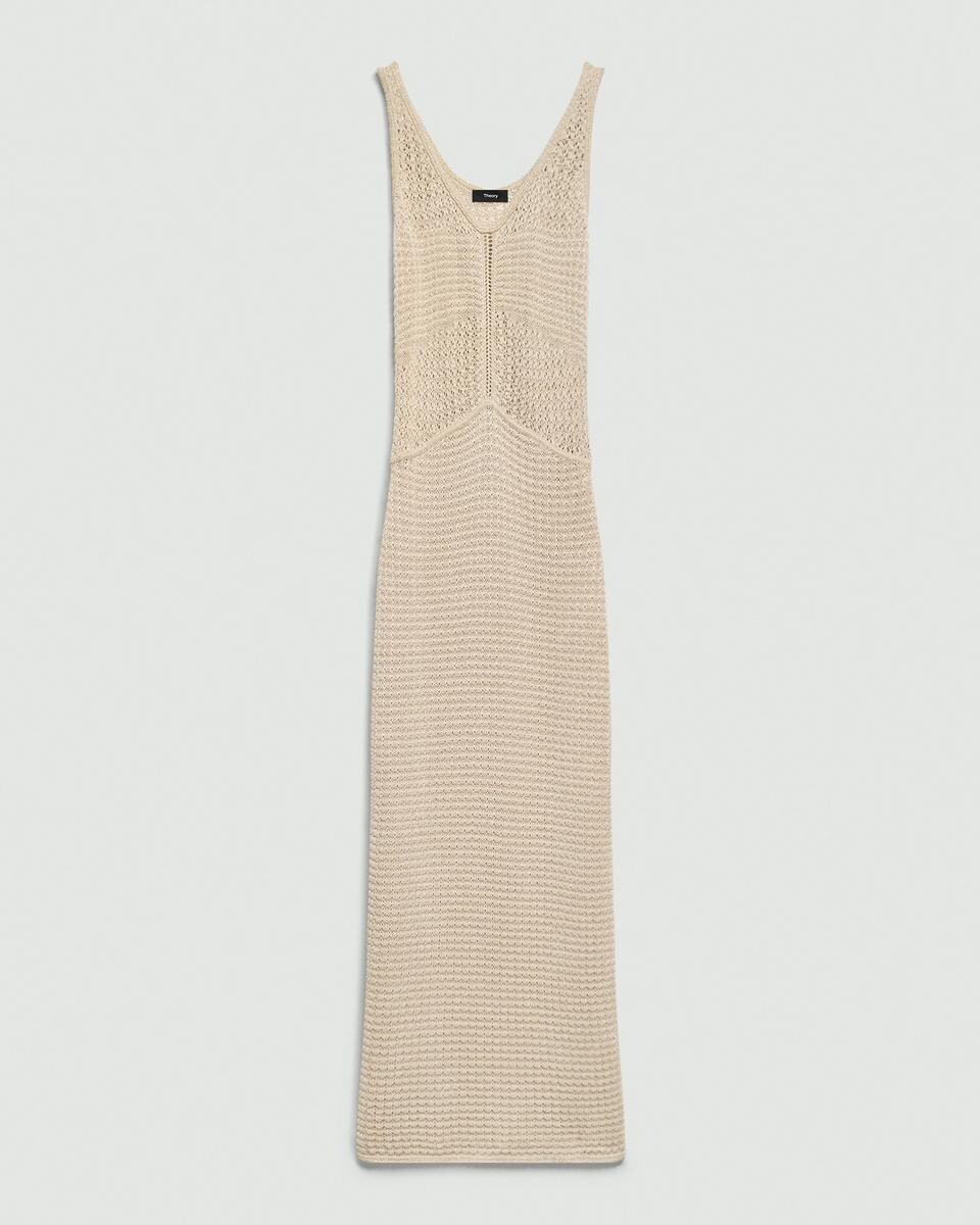 Stitched Dress in Sheen Cotton