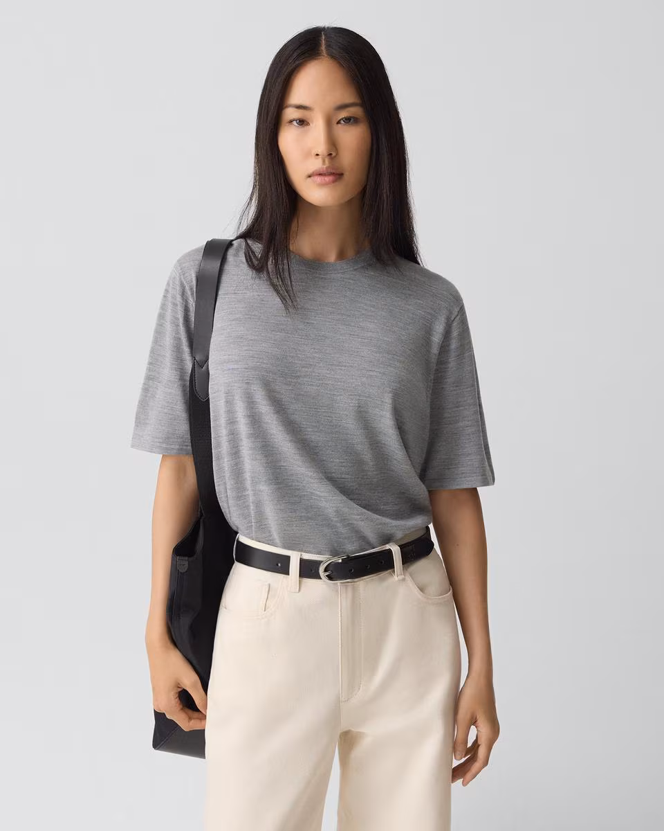 Boyfriend Tee in Regal Wool