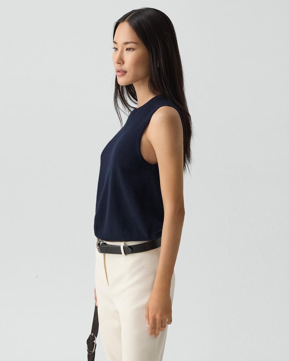 Crewneck Shell Top in Cashmere