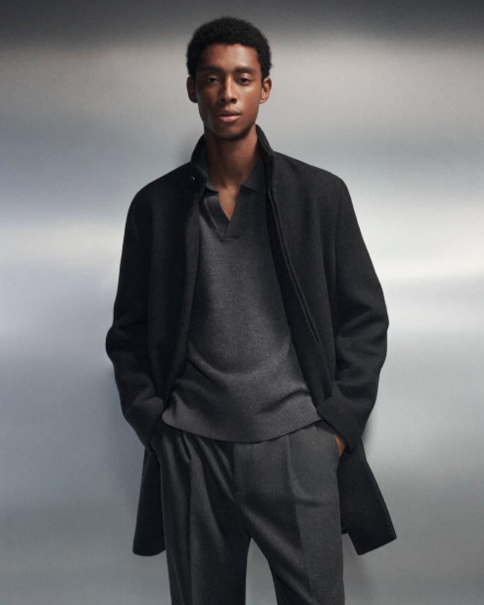 Polo Sweater in Boiled Wool