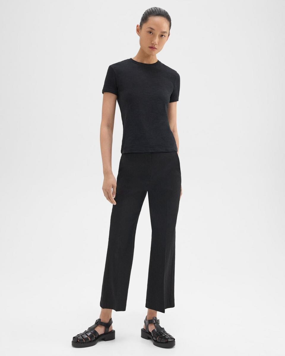 Wide Crop Pant in Good Linen