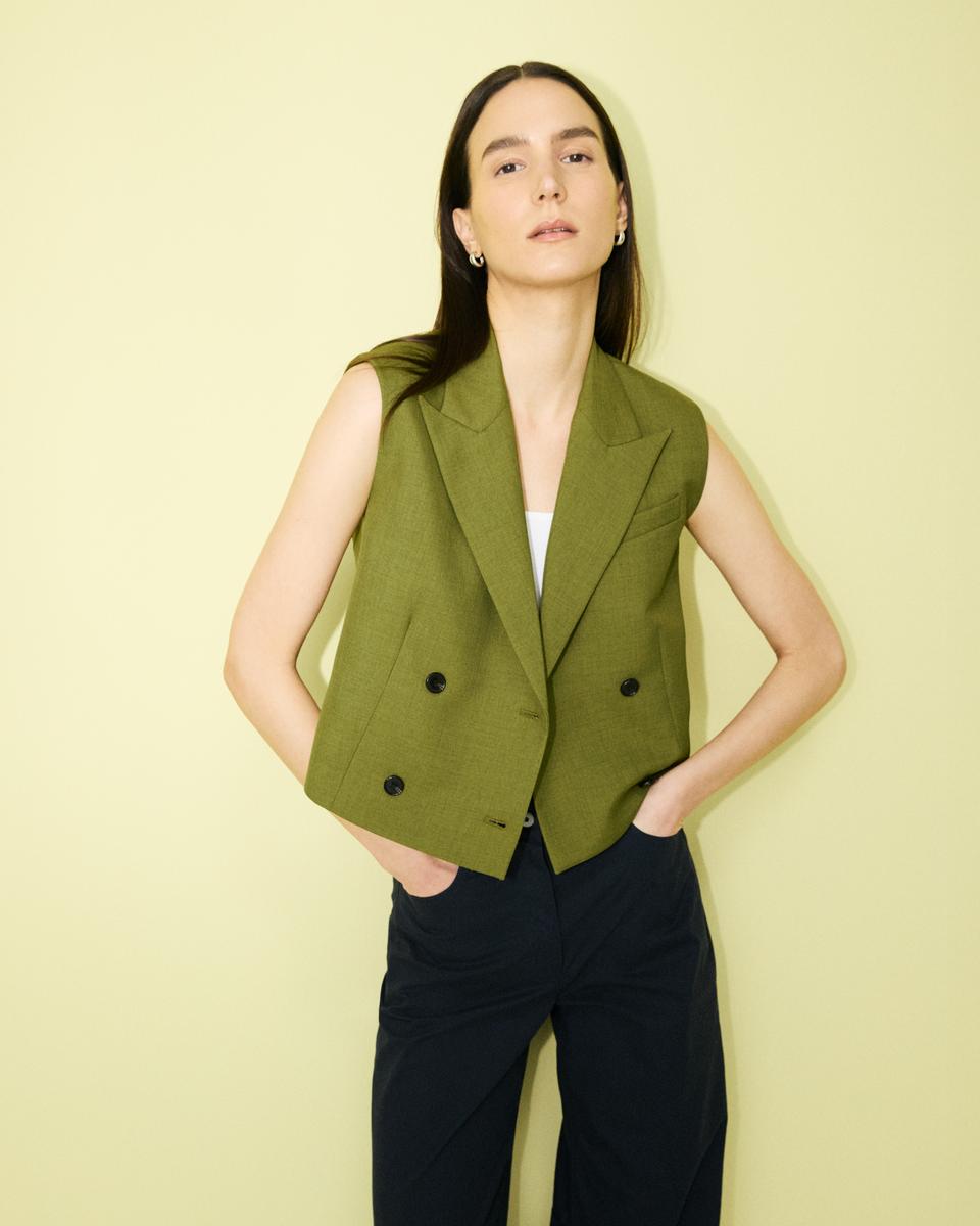 Double-Breasted Vest in City Twill