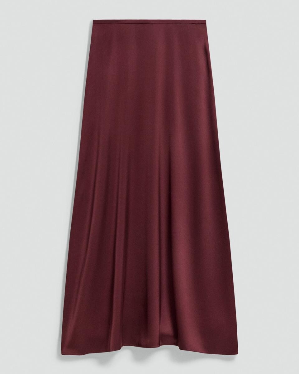 A-Line Maxi Skirt in Satin