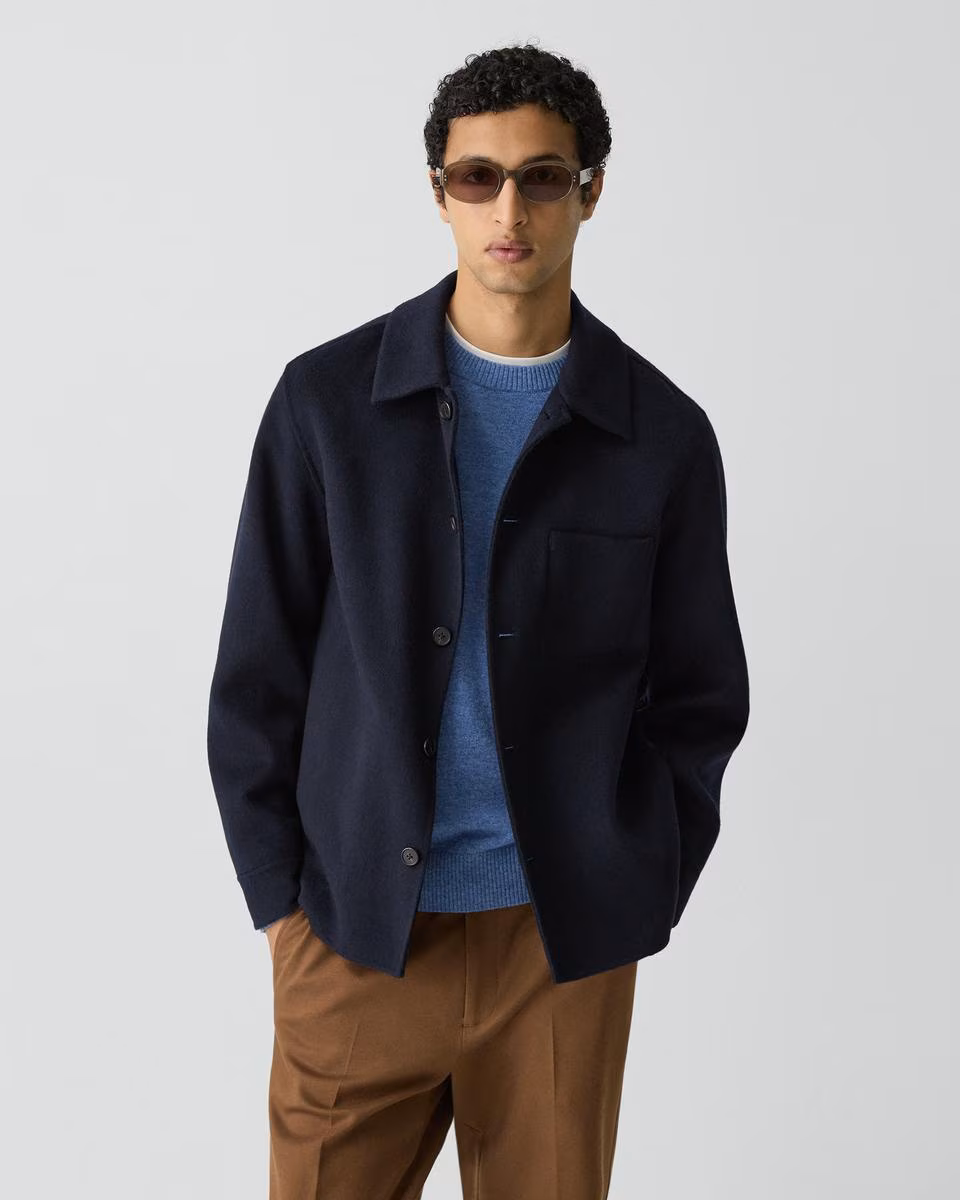Overshirt in Double-Face Wool-Cashmere